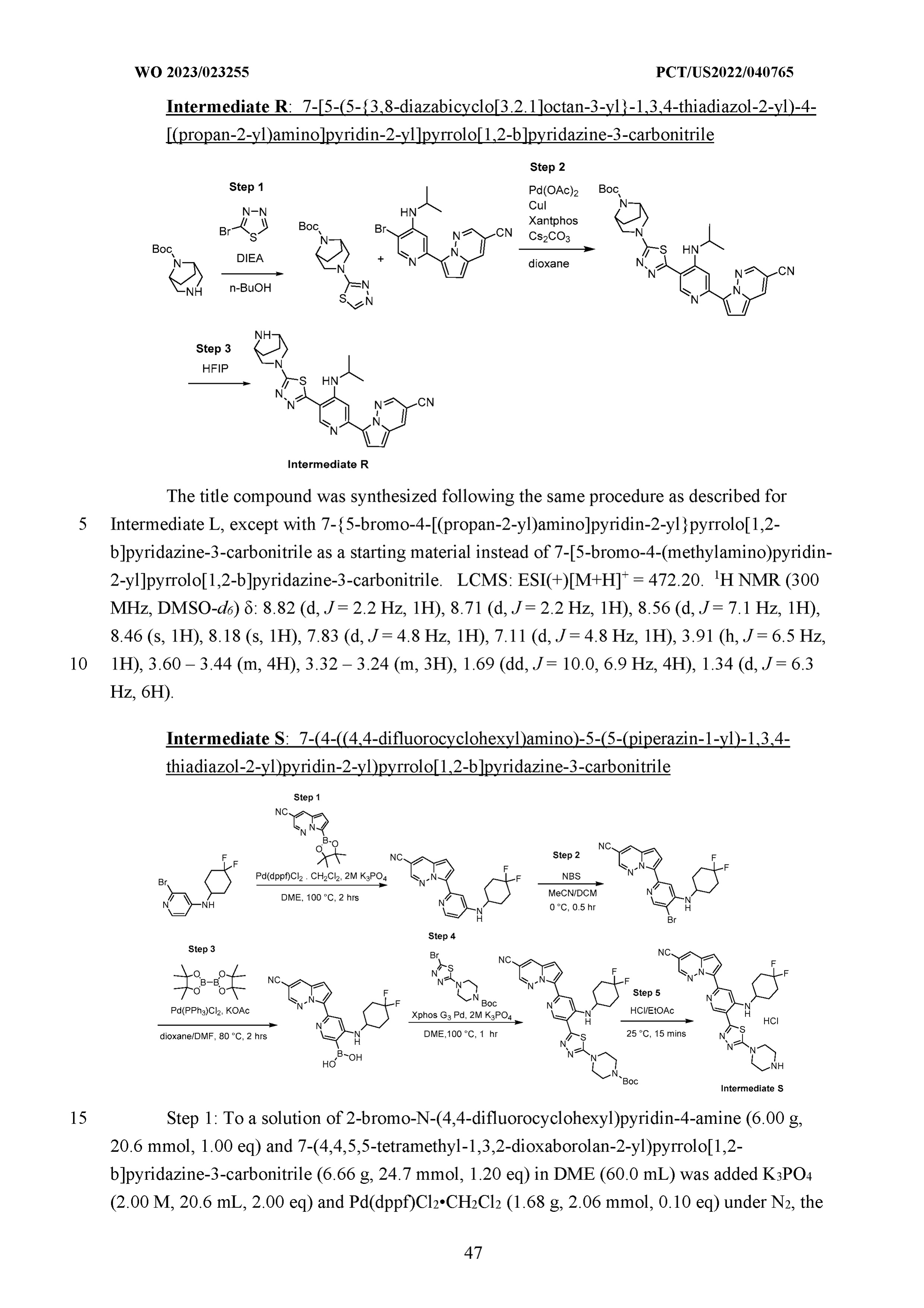 Patent PDF page sample with molecular structures
